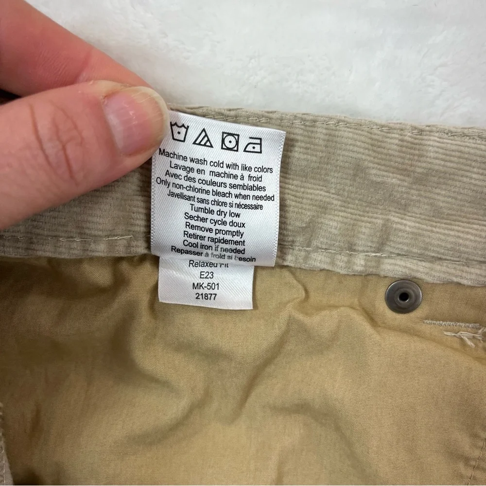 Men’s Mountain Khakis Crest Cord Corduroy‎ Pants Khaki Relaxed 36X29